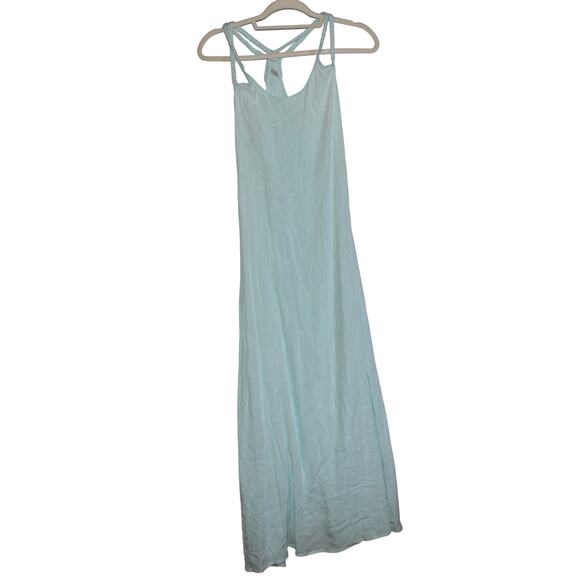 NWT Volcom Quincy David Aqua Maxi Sundress With Braided Straps - Picture 1 of 5